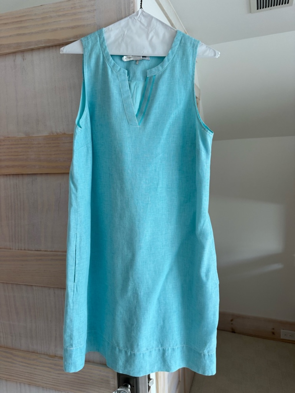 Tommy Bahama-Sleeveless Aqua Shift Dress